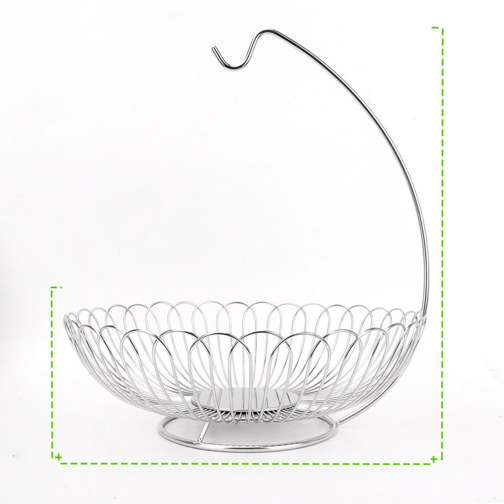 stainless steel creative fruit vegetable basket with hook