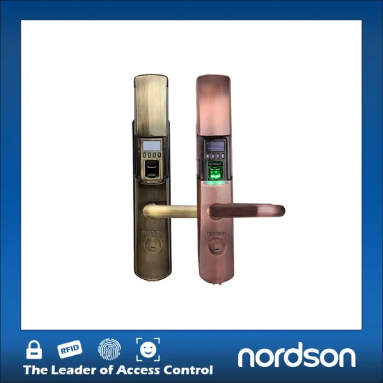 high safety anti-thief fingerprint scanner door lock system with password and mechanical key