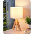 Wood Tripod Bedside Table Lamp