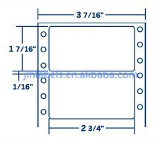 2-3/4 x 1-7/16 Single Width Accept Customed Dot Matrix Printed Labels