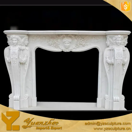 Antique Stone Fireplace Carving for home decoration
