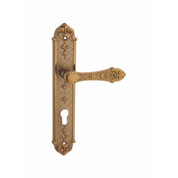 Modern stylish polished satin lever door handle