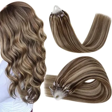 Top selling No shedding and tangle No chemicals Looks natural human loop hair extension loop hair  micro ring hair extensions