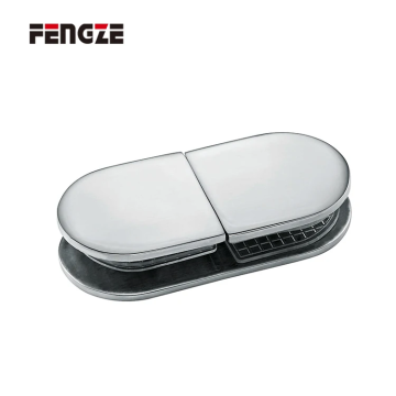 Braçadeira de vidro de dois lados meio redondo de 180 graus