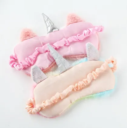 Cute Mulberry Silk Sleep Eye Mask with Eyelashes