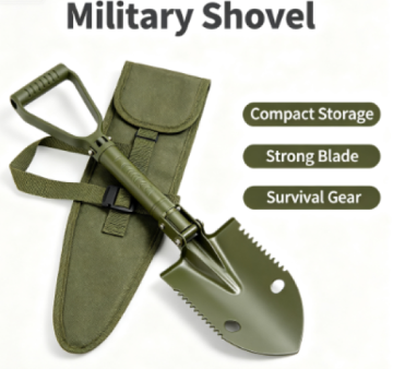 Emergency Engineer Shovel Folding Survival Spade with Pouch