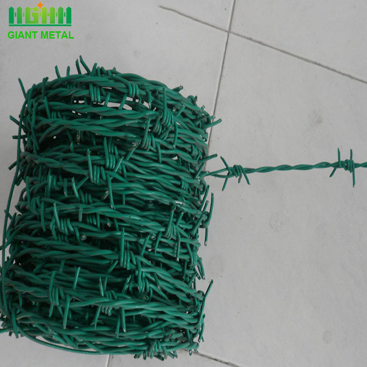 PVC coating and galvanized barbed wire for sale