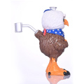 Hipsyglas, kolorowa szklana rura gliniana polimerowa, 3D Cute American Eagle Bong, szklana fajka wodna, szklana rura wodna