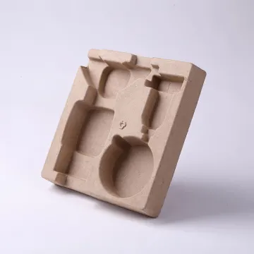 Eco-friendly recycled paper pulp molded packaging inner tray