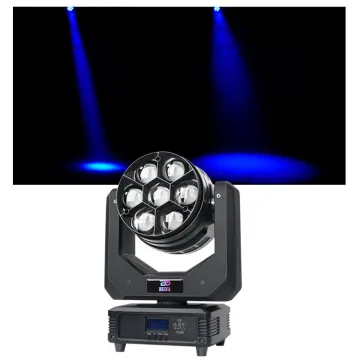 Professional Stage Lighting: Motorized Zoom Lyre Beam 7x40W LED RGBW Wash Mini Moving Head Light