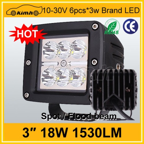 Automobile 18w led truck working lamp 6000k