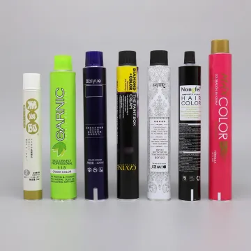 Soft Squeeze Hair Color Aluminum Cosmetic Packaging Tube