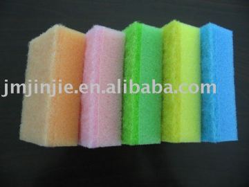 colorful bathroom cleaning sponge