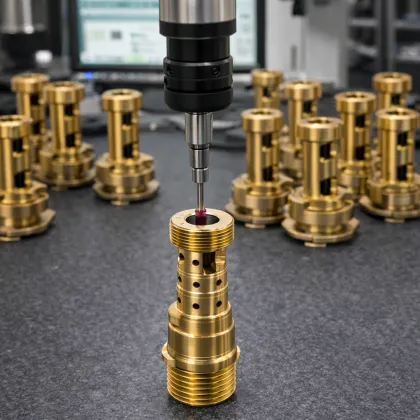 Swiss turned precision brass valve core