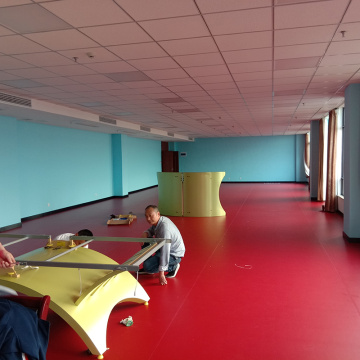 World Table Tennis Court met behulp van professionele PVC -vloeren