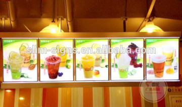 2015 wall mounted advertising illuminated led menu board