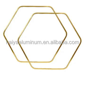 Custom Aluminum Alloy Hexagon Frame for Decor Wall in Black, Gold, and Silver
