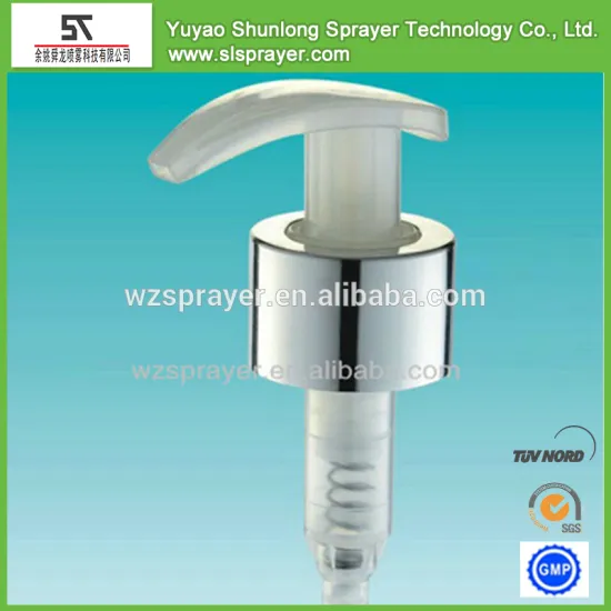 Plastic Left-Right Lotion Pump,SL-03D,big round head ,ribbed closure design