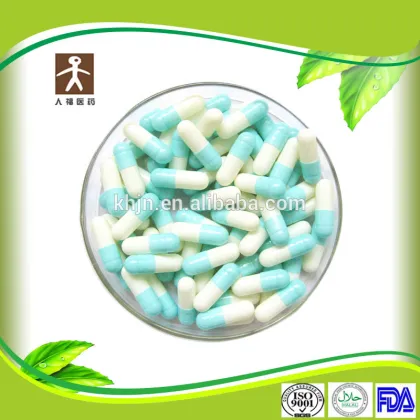 Size 0 print customed white/gold pharmaceutical capsules