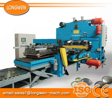 Sheet metal press machine for food can