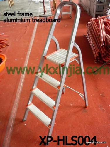 Steel Frame And Aluminium Treadboard Step Ladder (XP-Hls004)