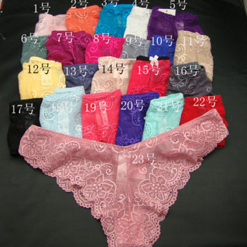 Assorted Color Transparent Design Temptation Perspective Pants and Women's Lace Underwear Random Mix: 2024 Women's Undergarment Collection