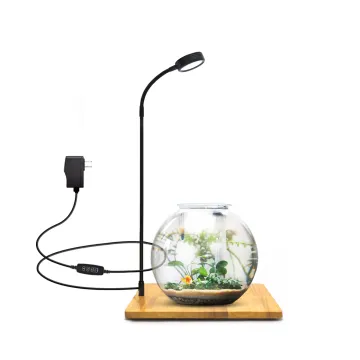 Full Spectrum Tabletop Plant Aquarium LED Light with Bamboo Board for Succulents