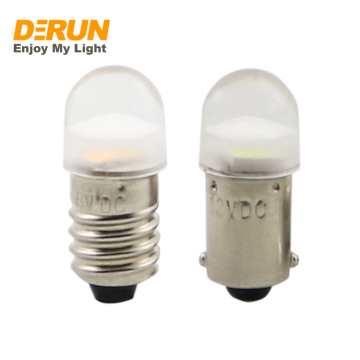 Mini lampadina PC 10,5x25mm 0,5 W 50lumen DC 6V 12V 24V-LED-Mini-E10 Bulbo segnale di apparecchiatura