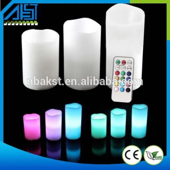 Promotion cheap battery operated 12 colors real wax decoration led candle