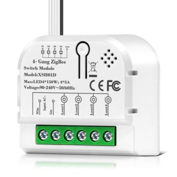 Tuya Wifi Zigbee Modulo di interruttore della luce murale intelligente con telecomando, 10a/16a, compatibile con Google Alexa Voice