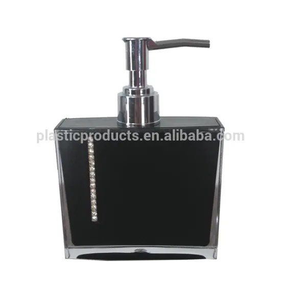Black color diamond plastic body lotion bottle for christmas gift