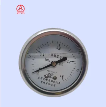 60mm Dial Diameter Power Plant Pressure Gauge for Petrochemical Industry