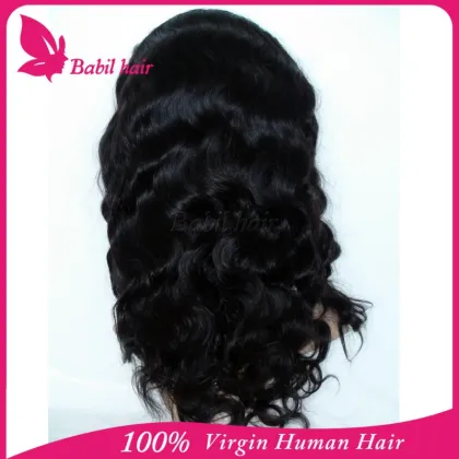 Charming Body Wave Finest Swiss brazilian hair full lace wig with baby hair