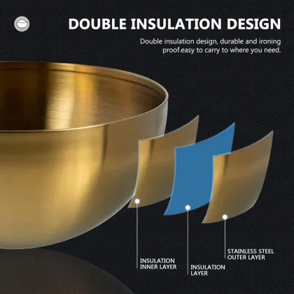 Wholesale Stainless Steel Insulated Salad Bowl for Snacks