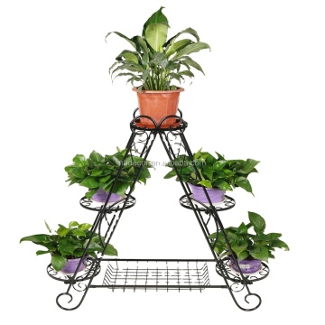 Factory Direct 3-Tier Triangular Metal Flower Pot Stand: An Efficient Plant Display Frame
