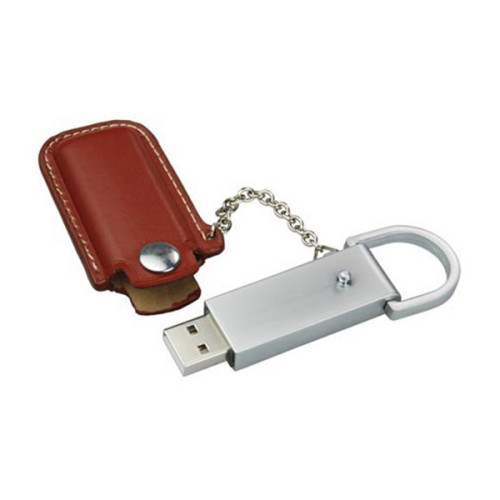 Cheapest Promotion Leather Metal USB Flash Drive