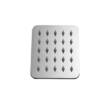 Water Saving Chrome Shower Head: Ultra-Thin, Slim, Modern Square/Round Design with Rainfall Nozzle in Stainless Steel