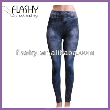 Patt Printing Fashion Seamless Ladies Women Denim printed Leggings