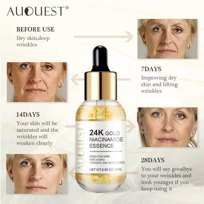 24K Gold Niacinamide Serum - New Arrival Face Serum for Tightening, Moisturizing, and Wrinkle Removal