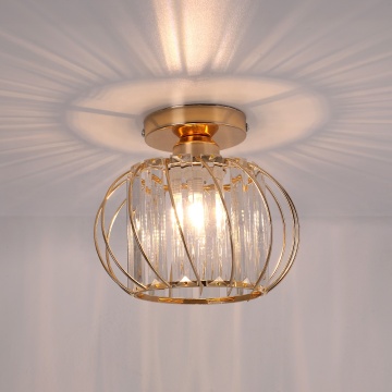USA Free Shipping Golden Crystal Ceiling Lamp - Unique Flush Mount Light