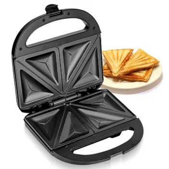 Toastie Maker: 2-Slice Sandwich Toaster with Non-Stick Surface and Easy Clean Functionality, 750W