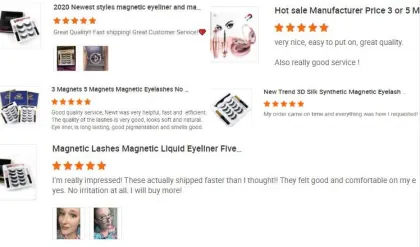 5 Magnetic Eyelashes Set: Natural False Eyelashes, Magnetic Liquid Eyeliner & Tweezer