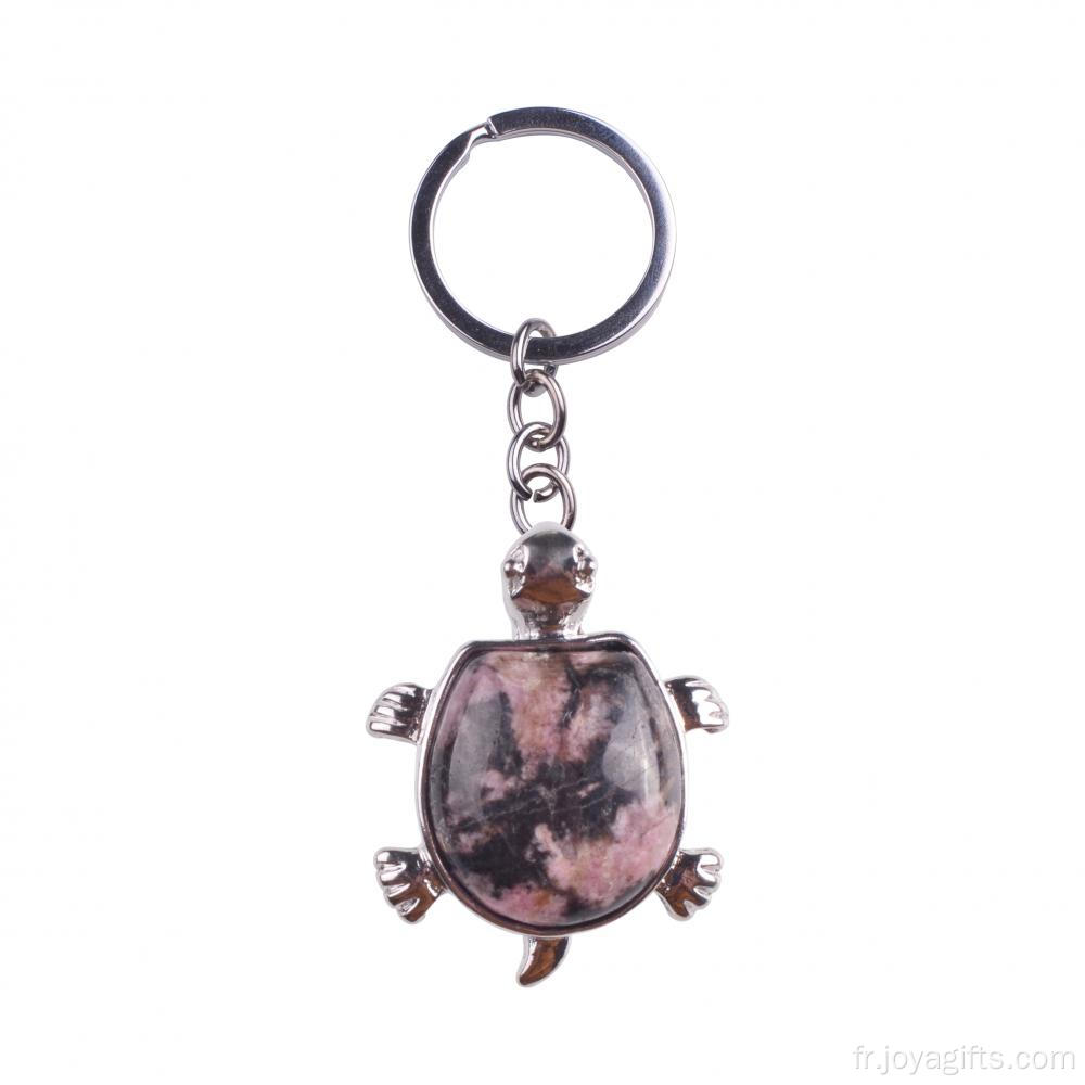 Gros tortue tortue Rhodochrosite pendentif en pierre