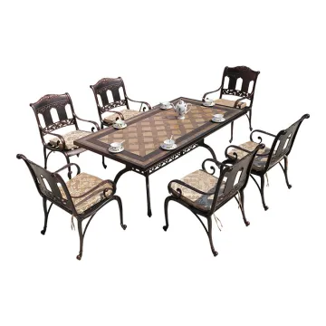 Terrace Patio Outdoor Furniture Table Outdoor Cast Aluminum