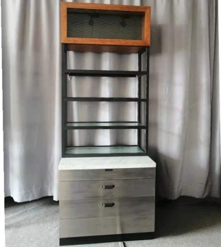 Metal Wood Cosmetic Makeup Display Floor Display Stand