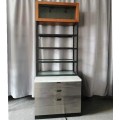 Metal Wood Cosmetic Makeup Display Floor Display Stand