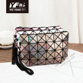 Logo personalizado Geométrico Rombo Drop Placa Bag Magic Cosmetic Makeup Bag Bolsos portátiles