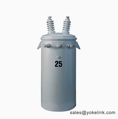 Egyfázisú oszlopra szerelt transzformátor vidéki áramellátáshoz