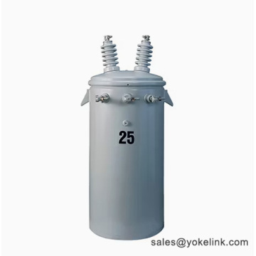 Egyfázisú oszlopra szerelt transzformátor vidéki áramellátáshoz