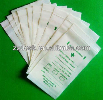 White LDPE Zipper Bag With Printing